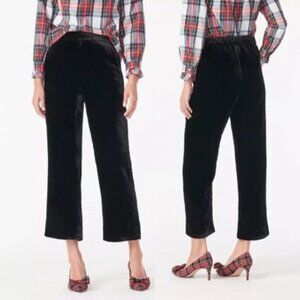J. Crew Black Cropped Velvet Pants